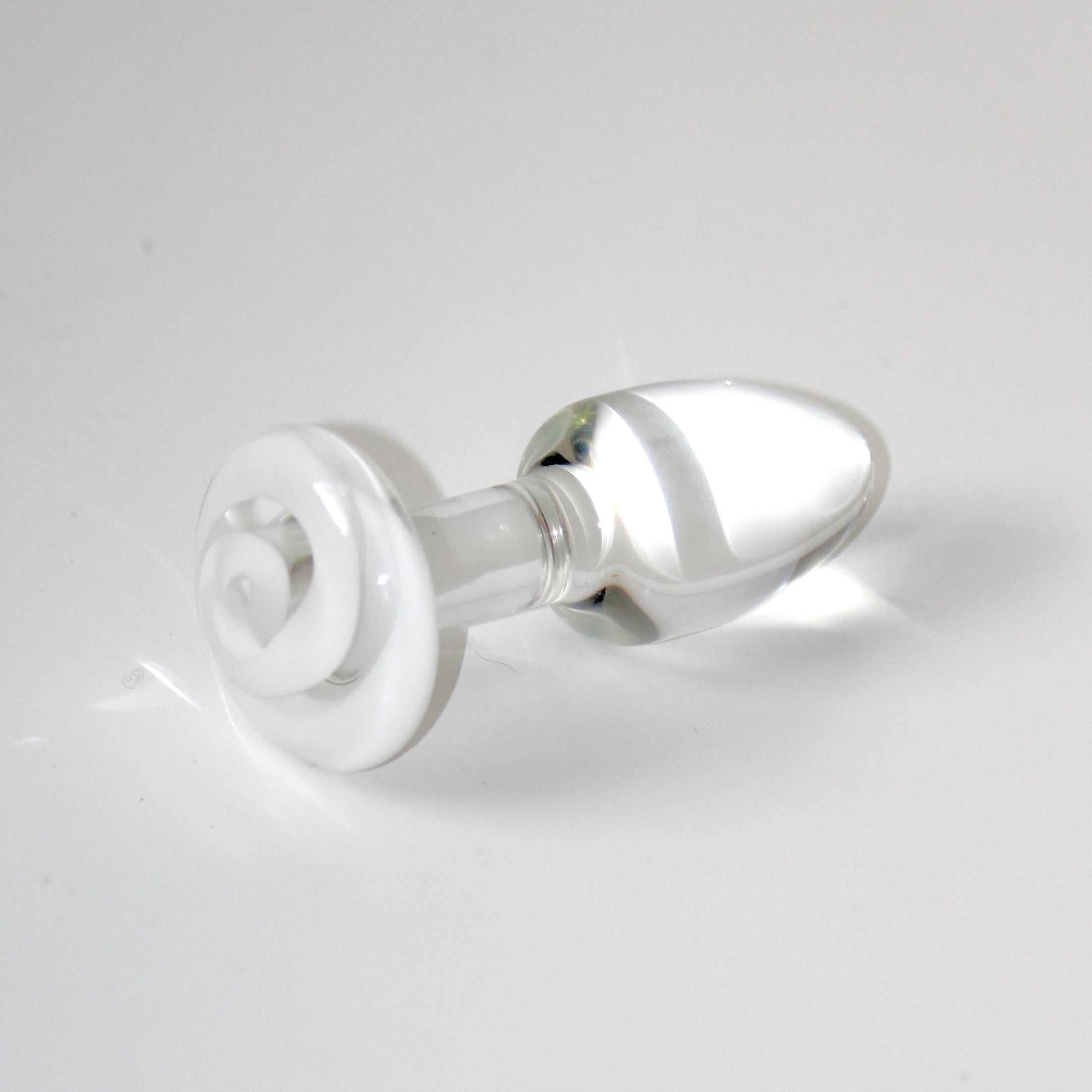 white glass butt plug